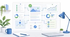ブログ記事をいつリライトするかをSearch Console・Analytics・X反応から判断するイメージ